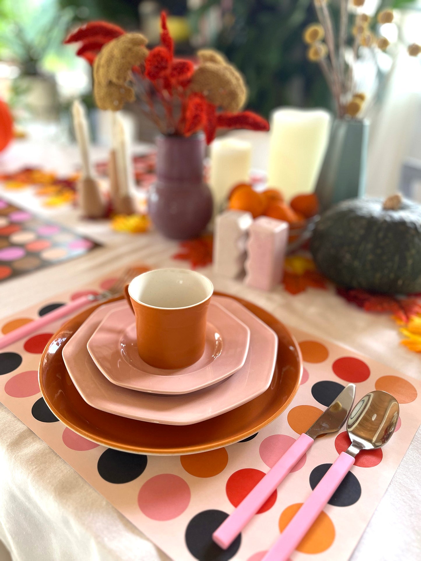 Autumn Polka Dots