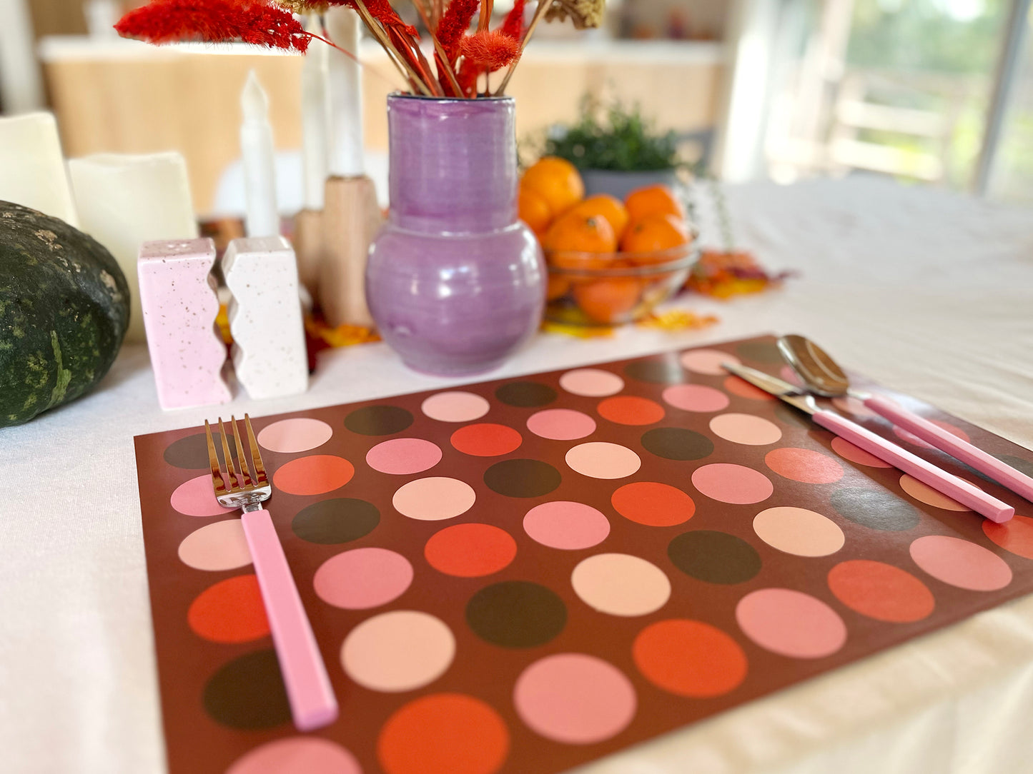 Autumn Polka Dots