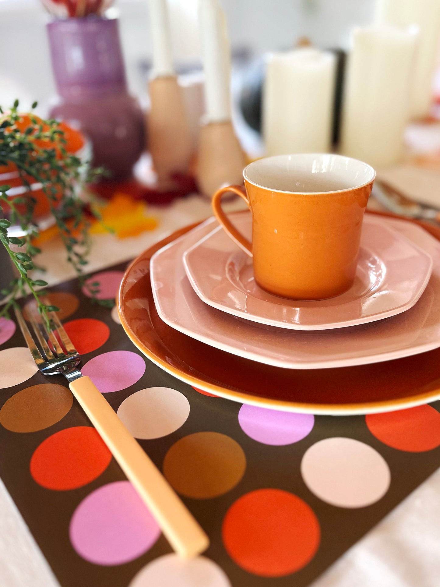Autumn Polka Dots
