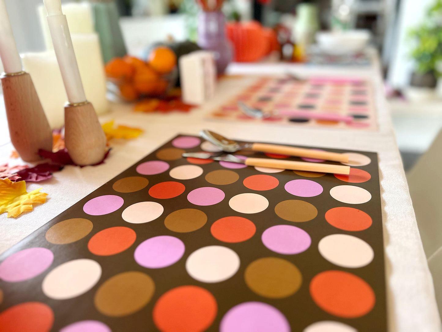 Autumn Polka Dots