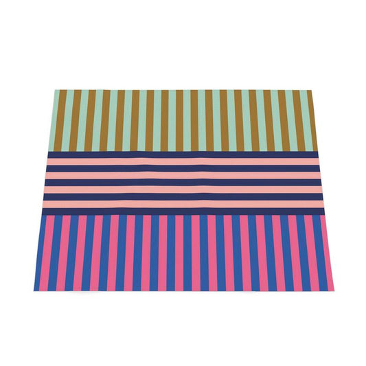 Signature Stripes Tablecloth: Mint, Olive, Fuchsia, Blue, Pink