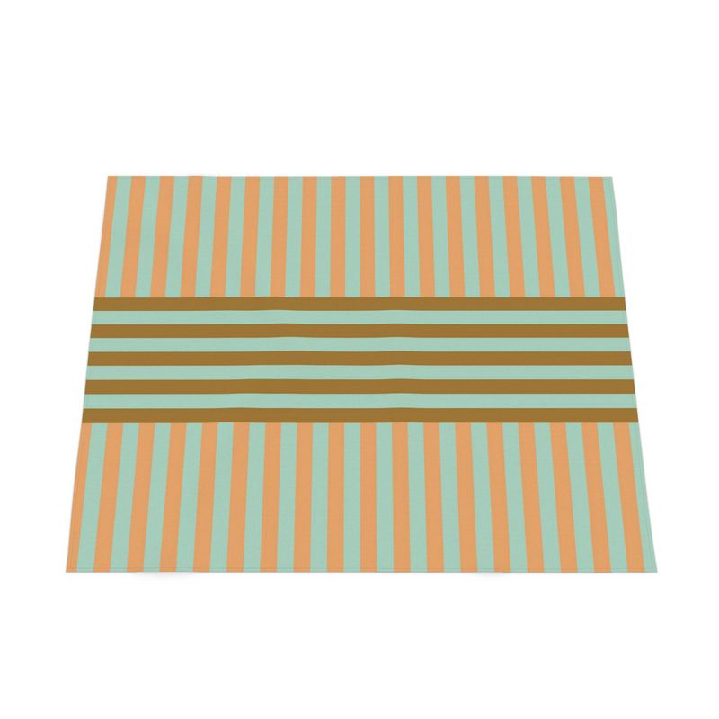 Signature Stripes Tablecloth: Mint, Peach, Olive