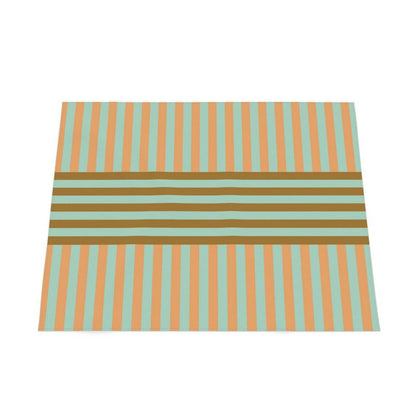 Signature Stripes Tablecloth: Mint, Peach, Olive