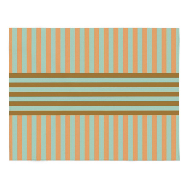 Signature Stripes Tablecloth: Mint, Peach, Olive