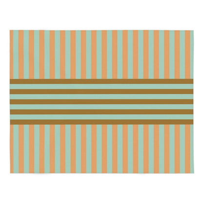 Signature Stripes Tablecloth: Mint, Peach, Olive