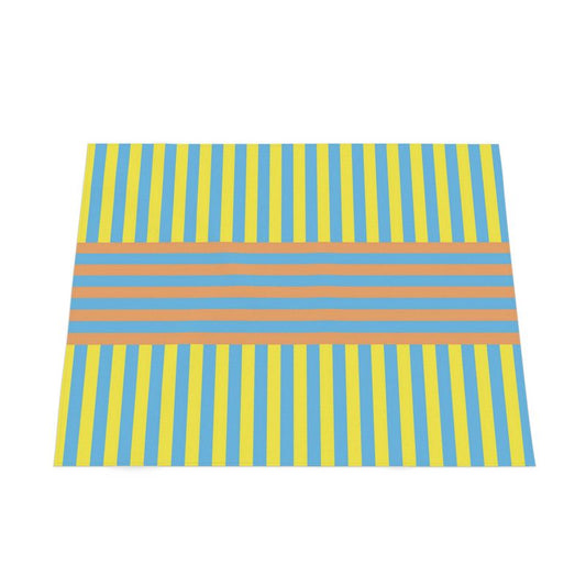 Signature Stripes Tablecloth: Yellow, Blue