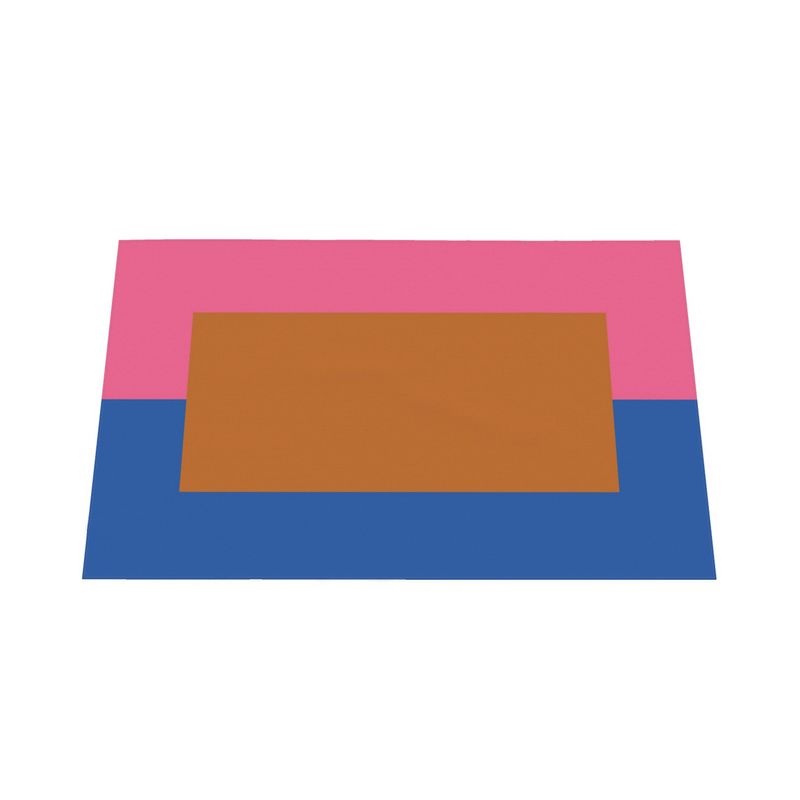 Color Block Tablecloth: Terracotta, Pink, Blue