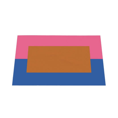 Color Block Tablecloth: Terracotta, Pink, Blue