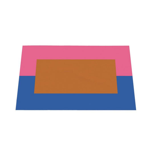 Color Block Tablecloth: Terracotta, Pink, Blue