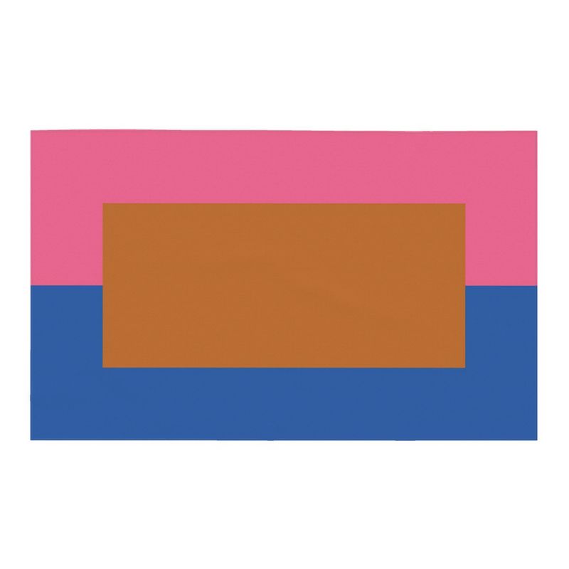 Color Block Tablecloth: Terracotta, Pink, Blue