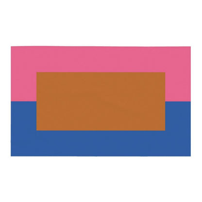 Color Block Tablecloth: Terracotta, Pink, Blue