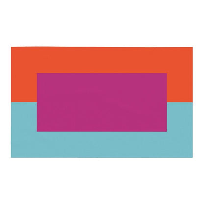 Color Block Tablecloth: Fuchsia, Red, Turqoise