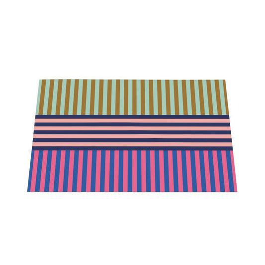 Signature Stripes Tablecloth: Mint, Olive, Pink, Blue, Fuchsia
