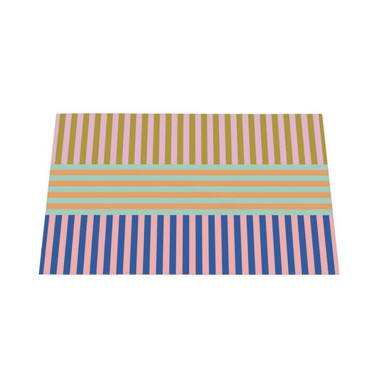 Signature Stripes Tablecloth: Pink, Olive, Mint, Blue, Pink