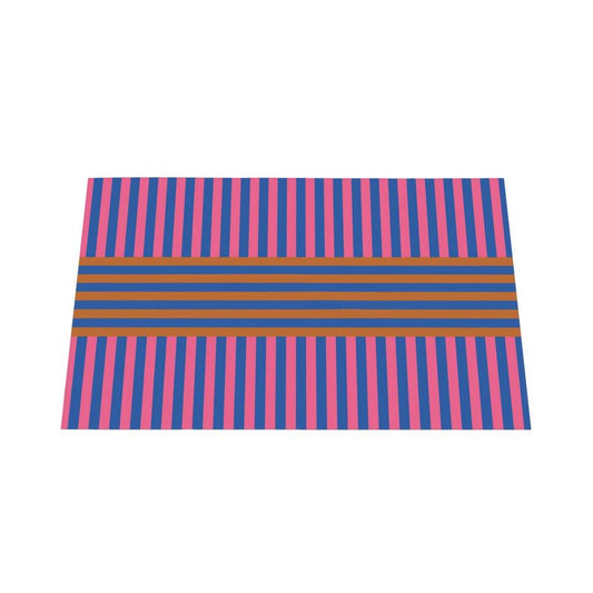 Signature Stripes Tablecloth: Pink, Blue