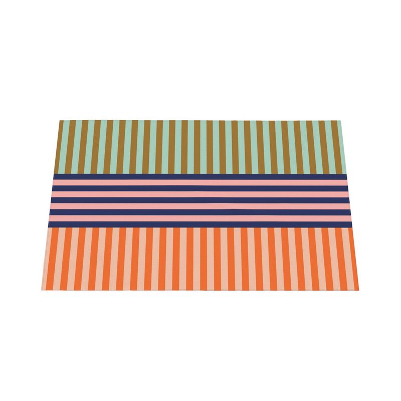 Signature Stripes Tablecloth: Mint, Olive, Pink, Navy, Orange, Peach