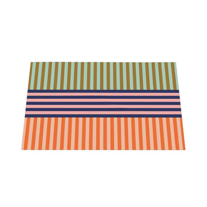 Signature Stripes Tablecloth: Mint, Olive, Pink, Navy, Orange, Peach