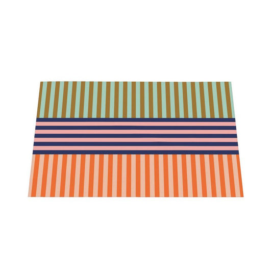 Signature Stripes Tablecloth: Mint, Olive, Pink, Navy, Orange, Peach