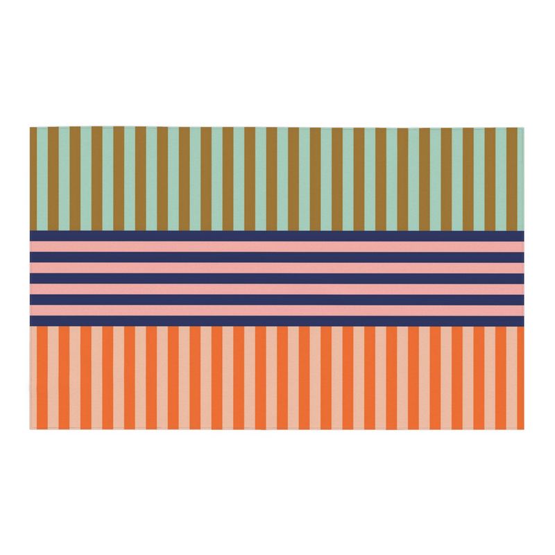Signature Stripes Tablecloth: Mint, Olive, Pink, Navy, Orange, Peach