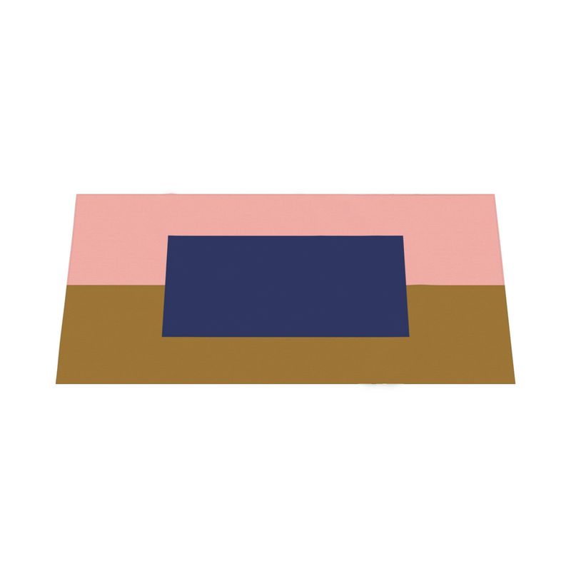 Color Block Tablecloth: Blue, Pink, Brown