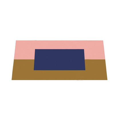 Color Block Tablecloth: Blue, Pink, Brown