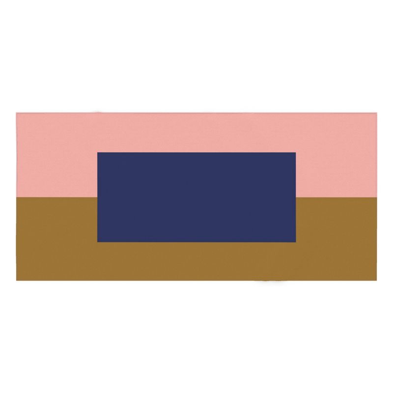 Color Block Tablecloth: Blue, Pink, Brown