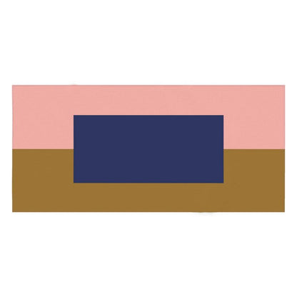 Color Block Tablecloth: Blue, Pink, Brown
