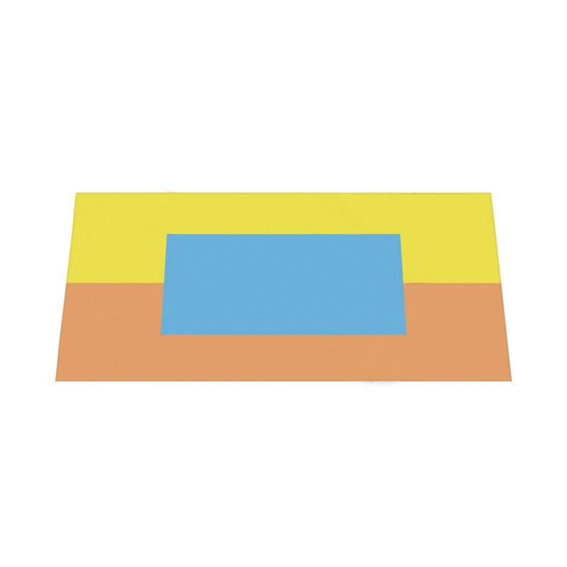 Color Block Tablecloth: Blue, Yellow, Terracotta