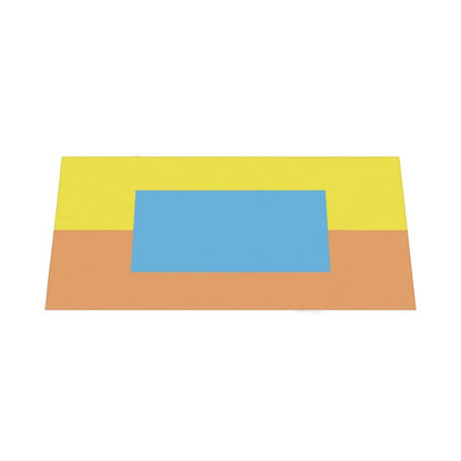 Color Block Tablecloth: Blue, Yellow, Terracotta