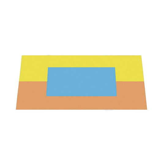 Color Block Tablecloth: Blue, Yellow, Terracotta
