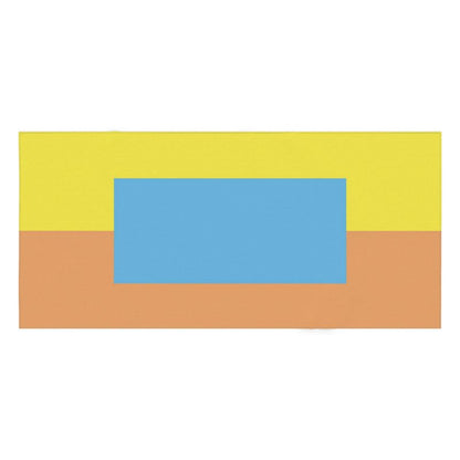Color Block Tablecloth: Blue, Yellow, Terracotta