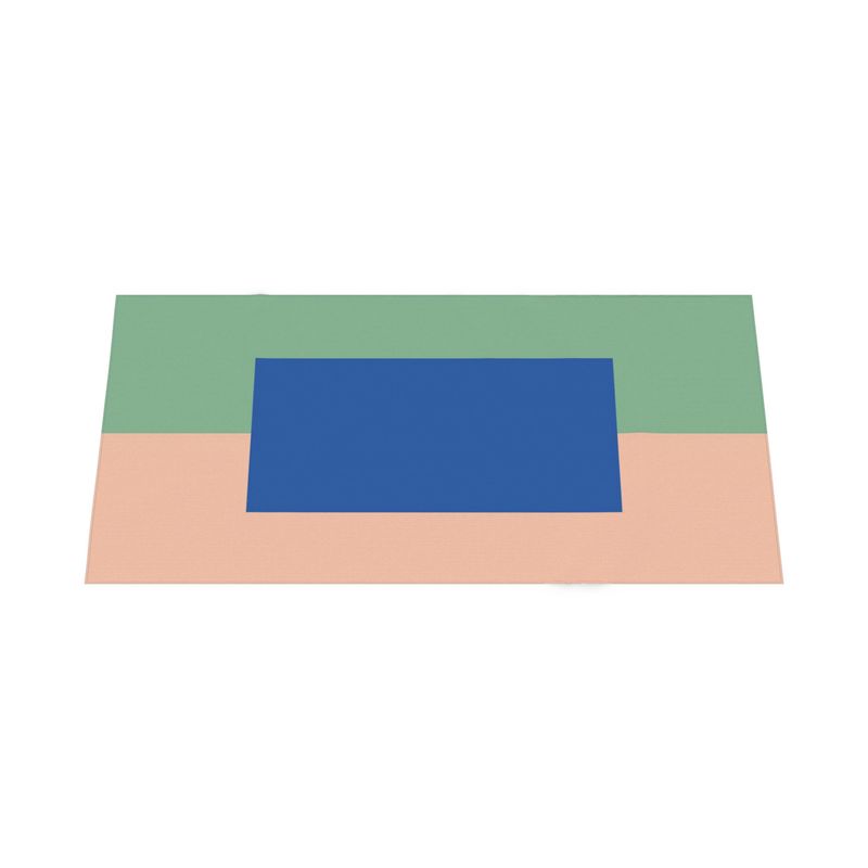 Colorblock Tablecloth: Blue, Green, Peach