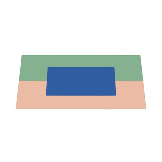 Colorblock Tablecloth: Blue, Green, Peach