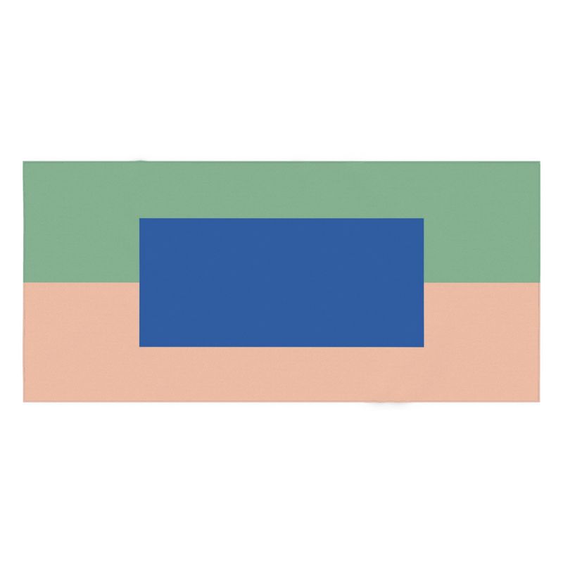 Colorblock Tablecloth: Blue, Green, Peach