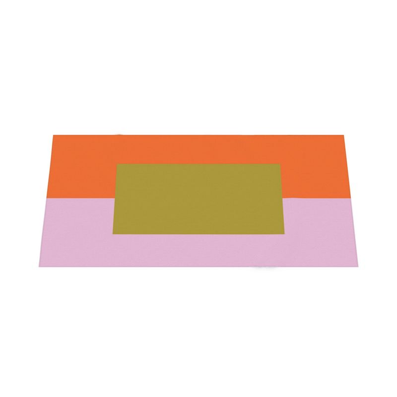 Color Block Tablecloth: Tan, Red, Lilac