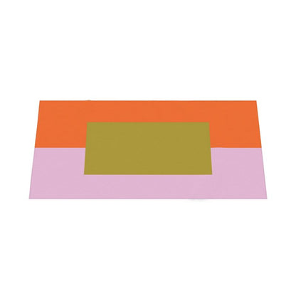 Color Block Tablecloth: Tan, Red, Lilac