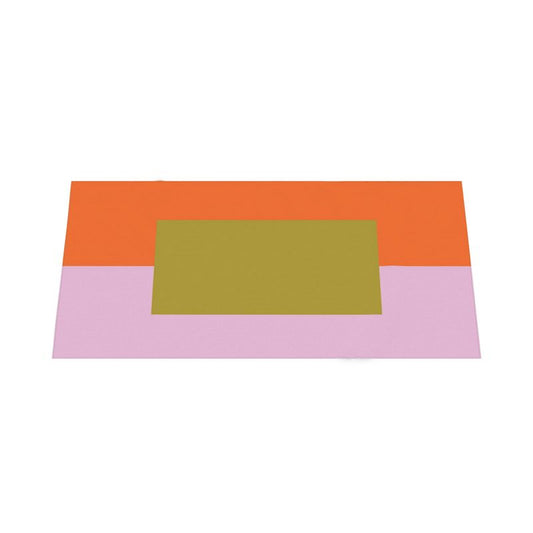 Color Block Tablecloth: Tan, Red, Lilac