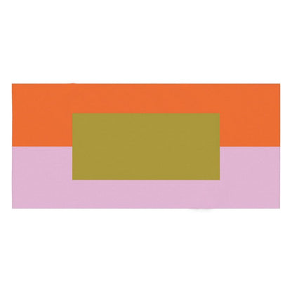Color Block Tablecloth: Tan, Red, Lilac