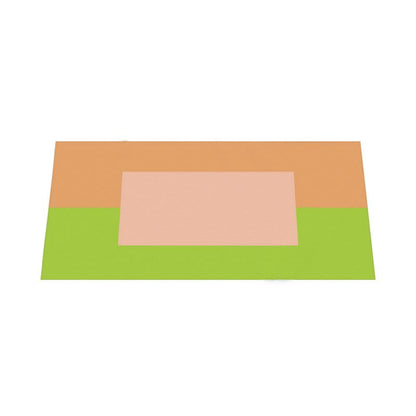 Color Block Tablecloth: Peach, Terracotta, Green