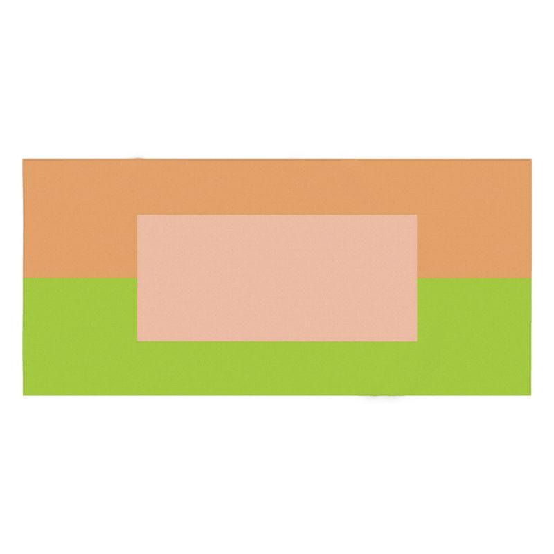 Color Block Tablecloth: Peach, Terracotta, Green