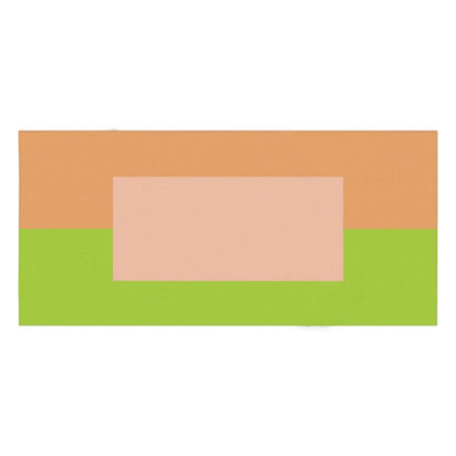 Color Block Tablecloth: Peach, Terracotta, Green