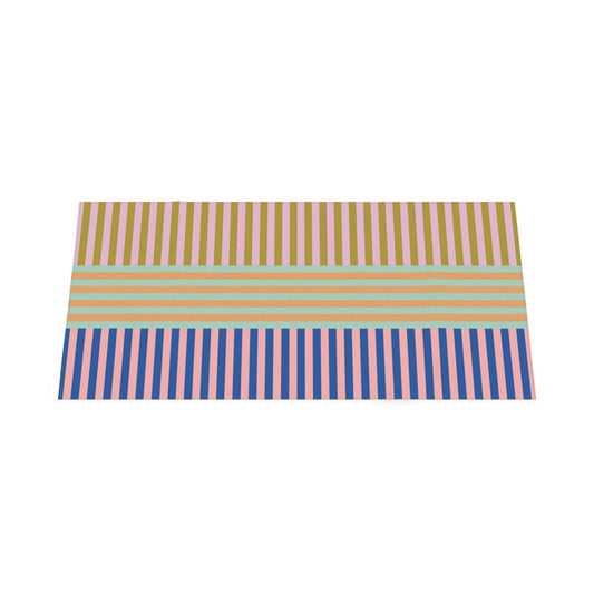 Signature Stripes Tablecloth: Pink, Olive, Mint, Pink, Blue
