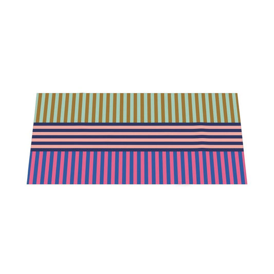 Signature Stripes Tablecloth: Green, Olive, Pink, Blue, Pink