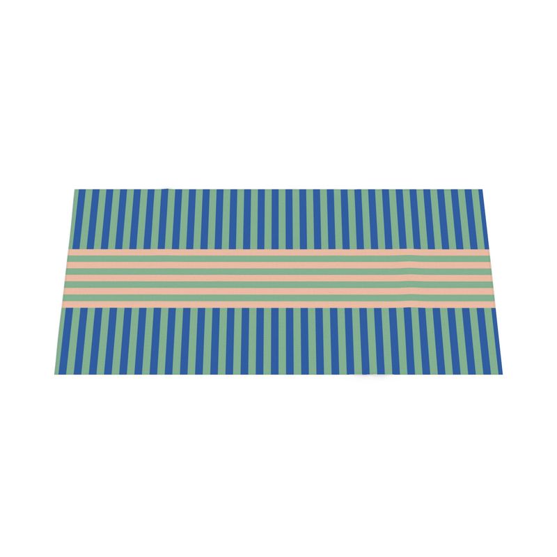 Signature Stripes Tablecloth: Blue, Mint