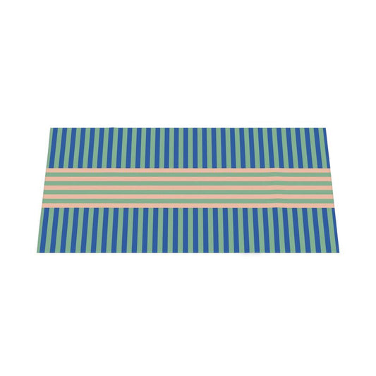 Signature Stripes Tablecloth: Blue, Mint