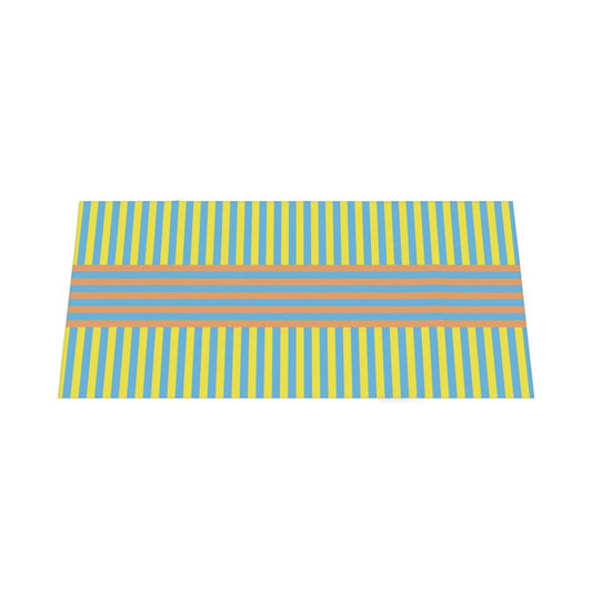 Signature Stripes Tablecloth: Green, Yellow, Blue