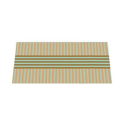 Signature Stripes Tablecloth: Mint, Blush, Brown