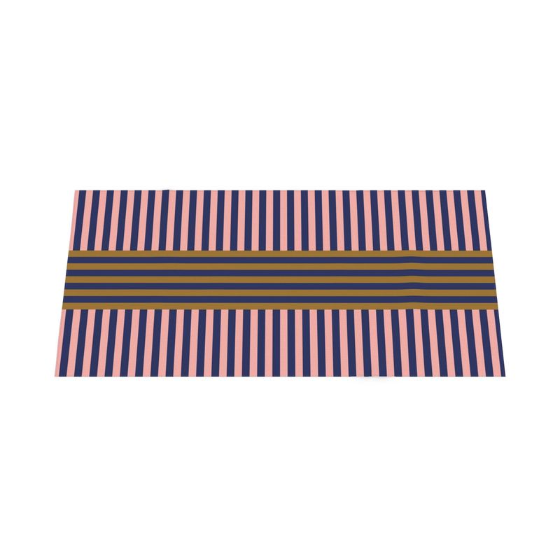 Signature Stripes Tablecloth: Pink, Brown