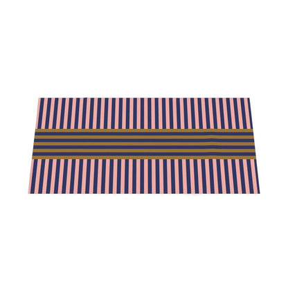 Signature Stripes Tablecloth: Pink, Brown