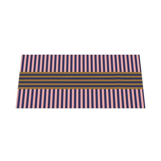 Signature Stripes Tablecloth: Pink, Brown